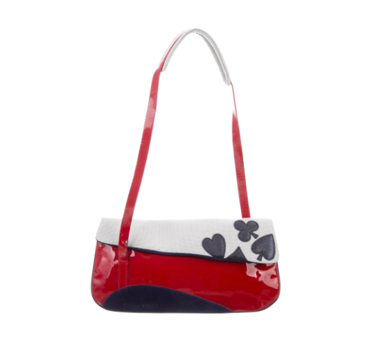 MIU MIU Patent Poker Shoulder Bag