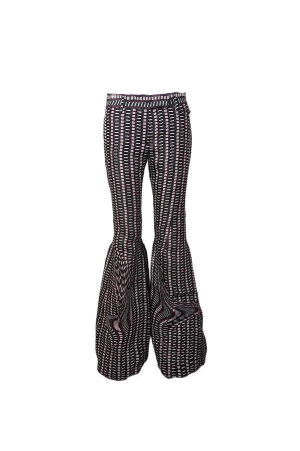 S/s 2008 Fairy Collection Brown Geometric Extravagant Flared Pants