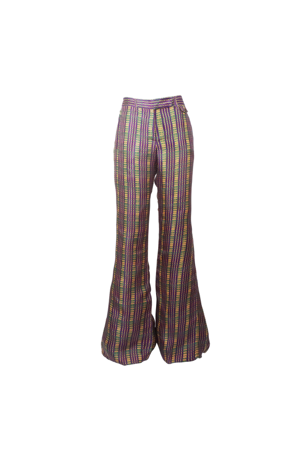 S/s 2008 Fairy Collection Purple Geometric Extravagant Flared Pants
