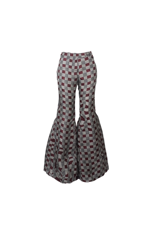 S/s 2008 Fairy Collection Grey Geometric Extravagant Flared Pants