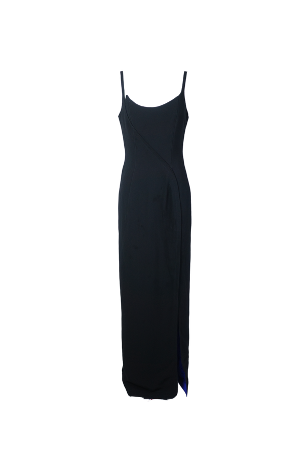 F/w 1999 Blue Lining High Slit Noir Gown
